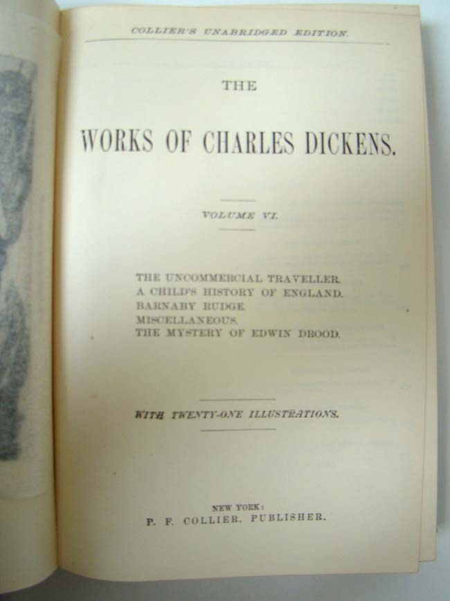 A Six Volume Set of 'The Works of Charles Dickins' published by PF Collier, New York, circa 1875 — image 3